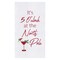 "It's 5 O'clock At The North Pole" Martini Drinking Holiday Christmas Embroidered Flour Sack Kitchen Towel
